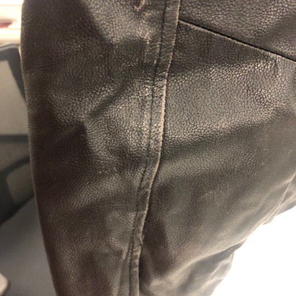 Black Gap Leather coat - Kids Large Size 10 - Picture 8 of 8